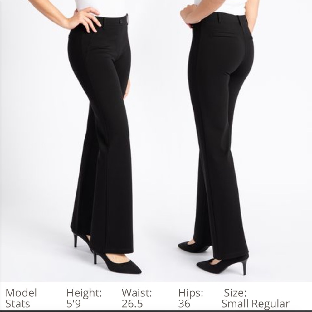 BETABRAND: Boot-Cut | Classic Dress Pant Yoga Pants (Black) - Small Petite